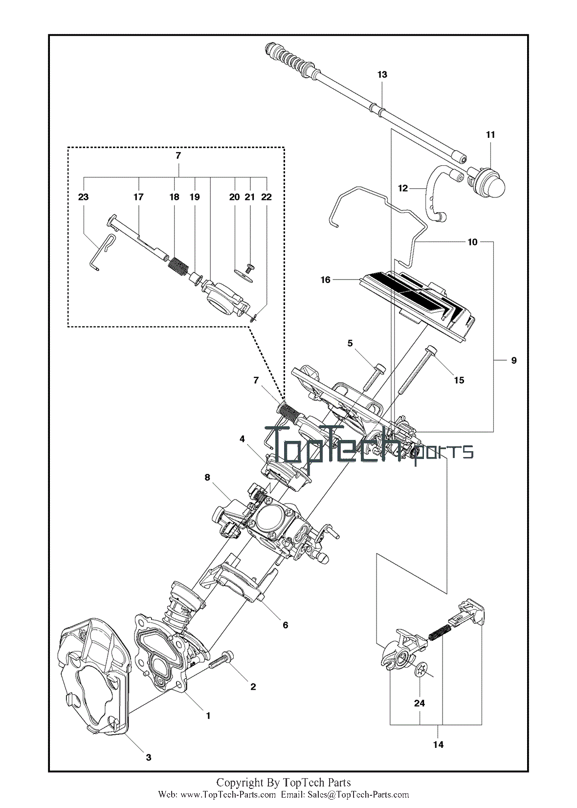 Carburetor/Air filter assy