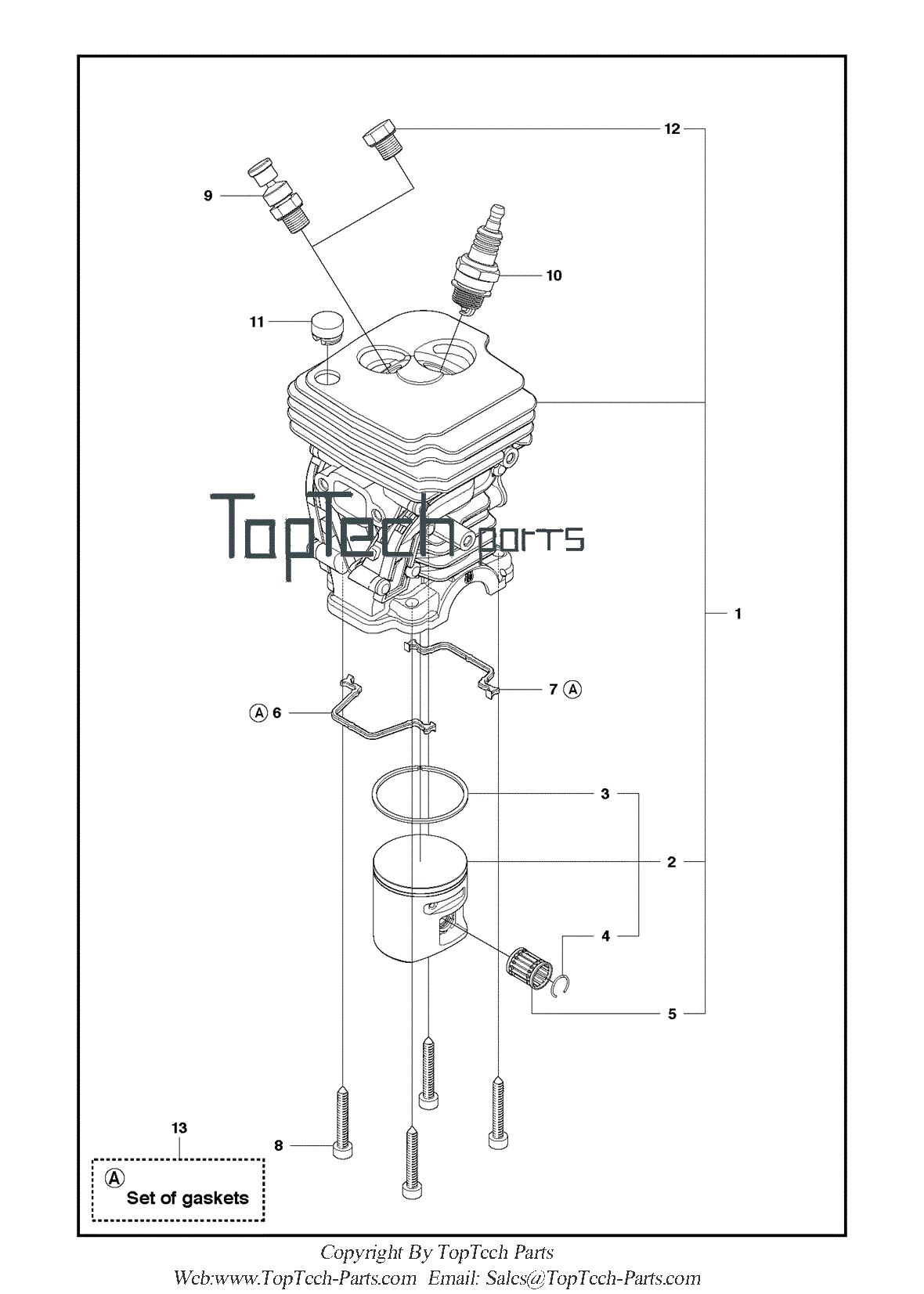 Cylinder piston assy