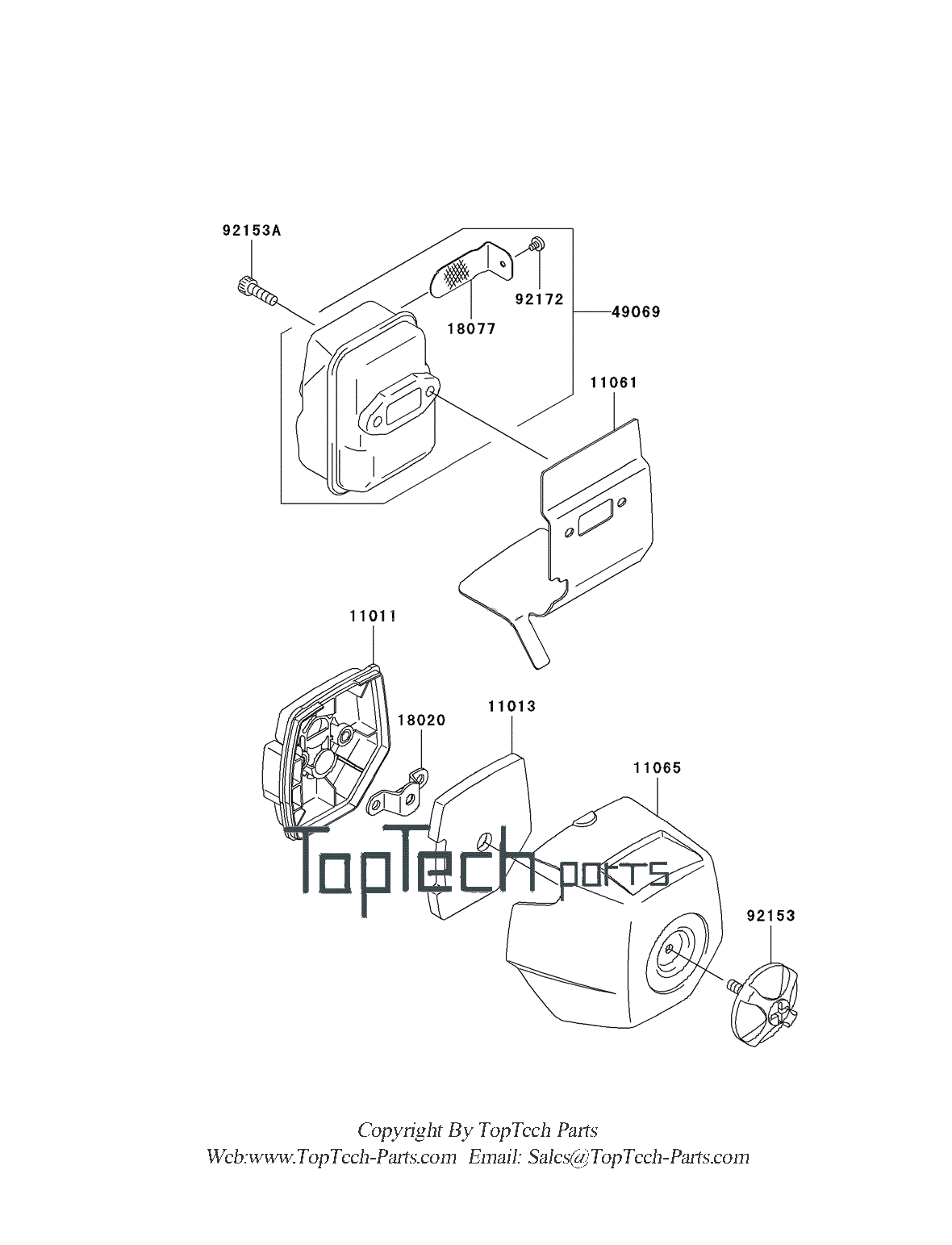 Air filter / Exhaust assy