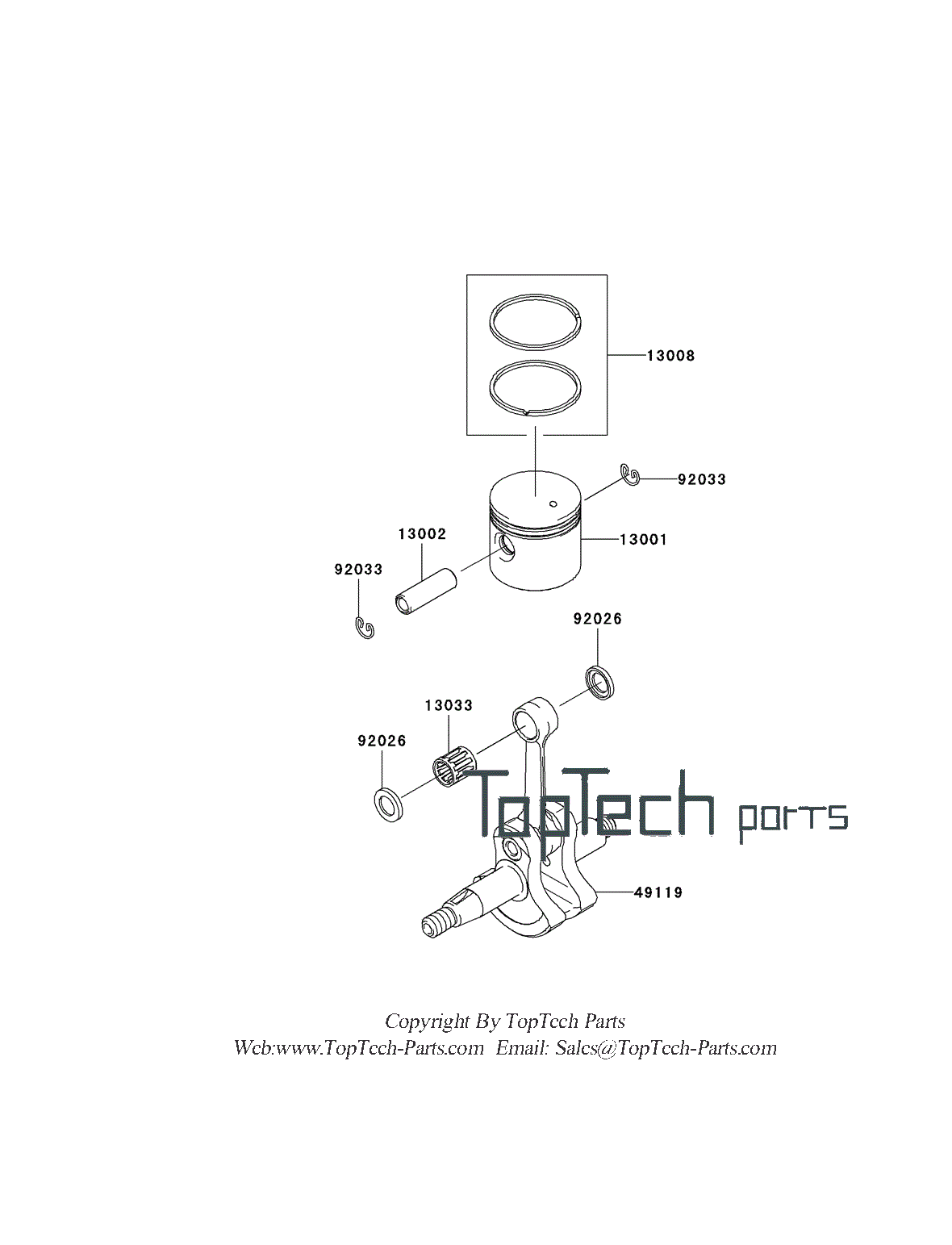 Pistion crankshaft assy