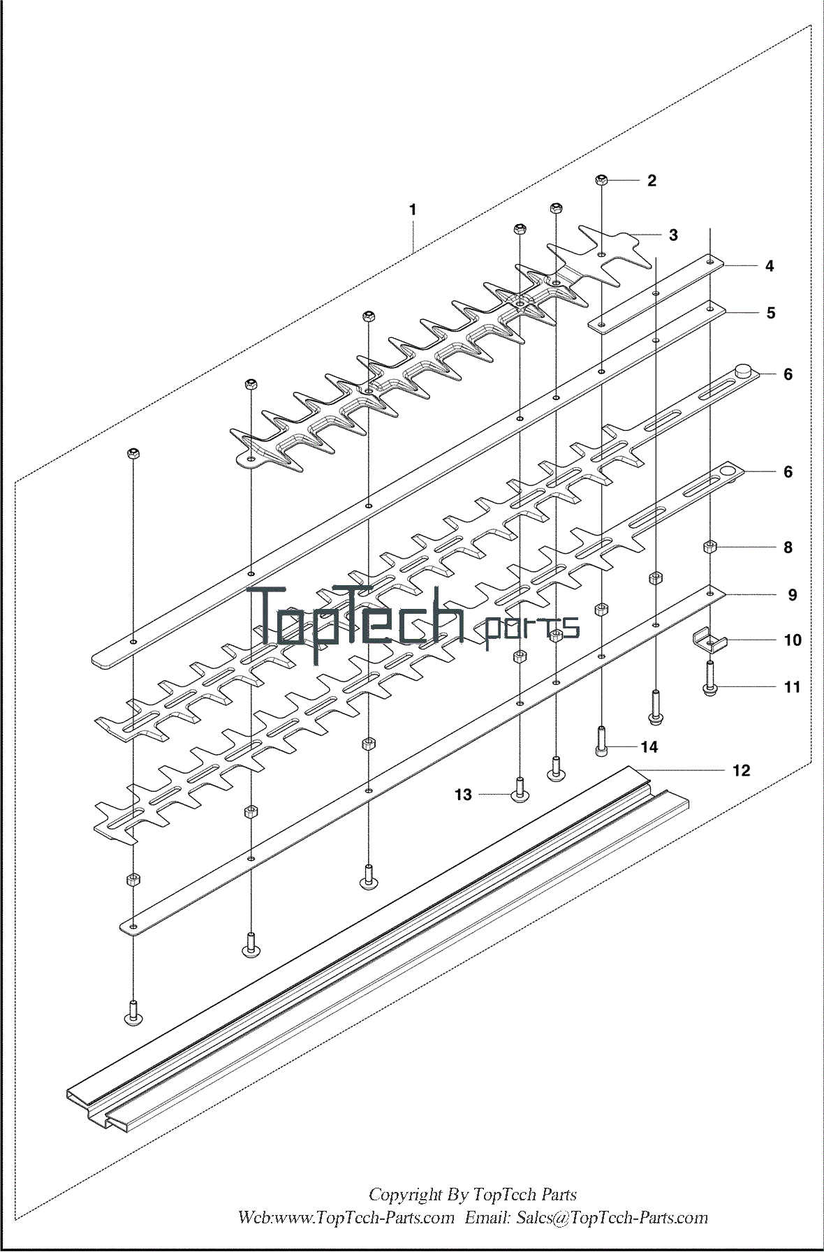 Cutting blades assy