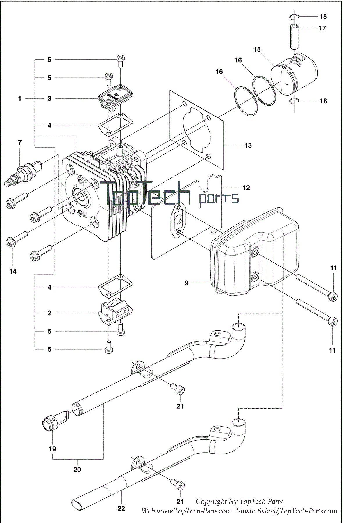 Cylinder /  Exhaust parts