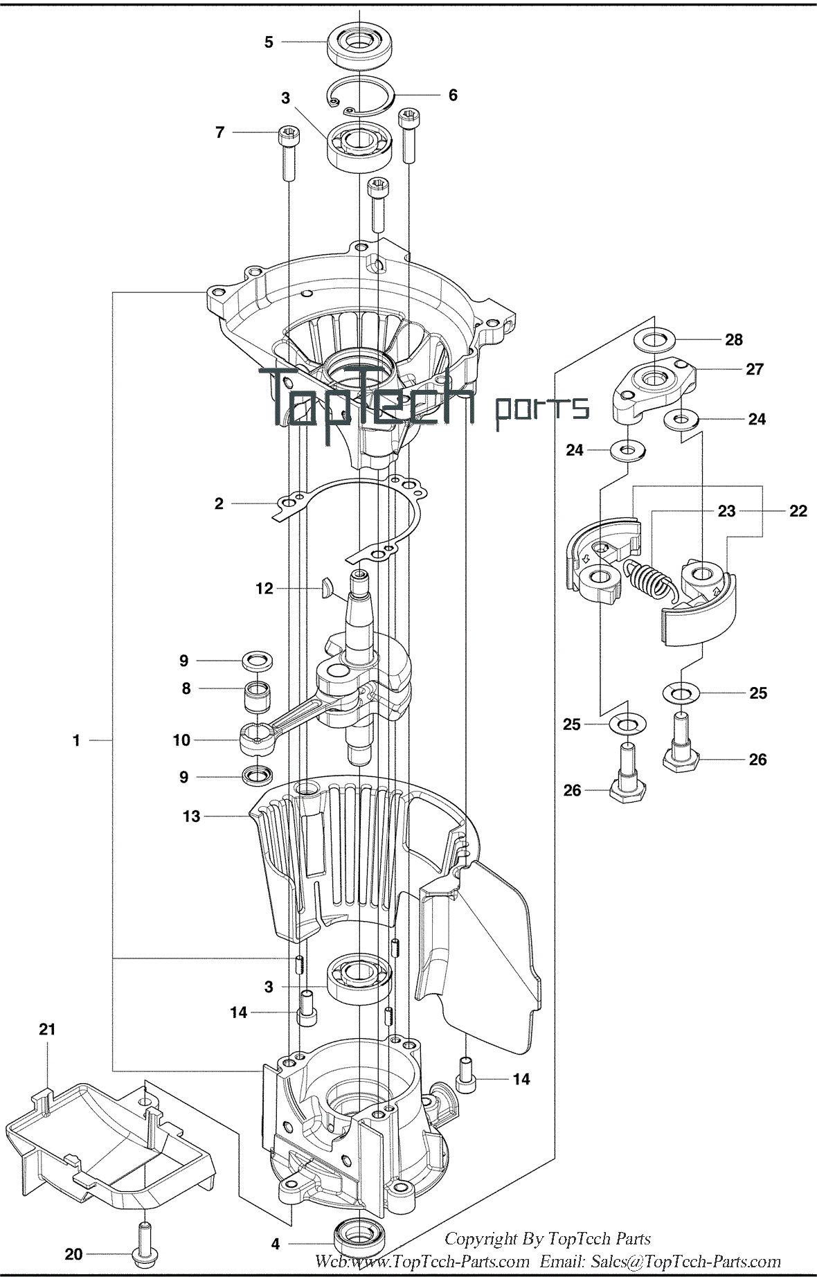 Crankcase assy